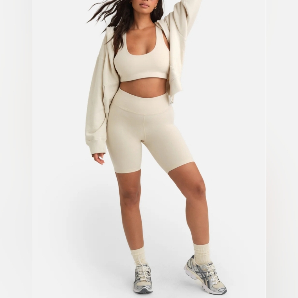 MATE the Label Bone Color Organic Stretch Sports Bra